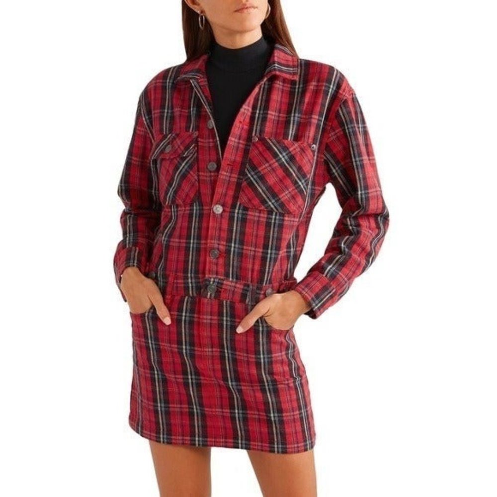 CURRENT/ELLIOTT Plaid Mini Dress - Sz Sm - NWOT
